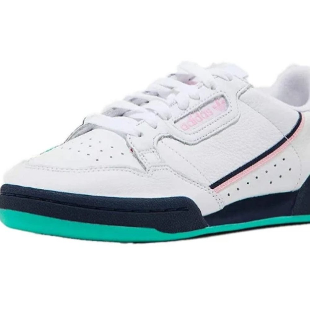 Adidas Women's Continental 80 W Casual Sneaker, White/True Pink/Navy in 7.5